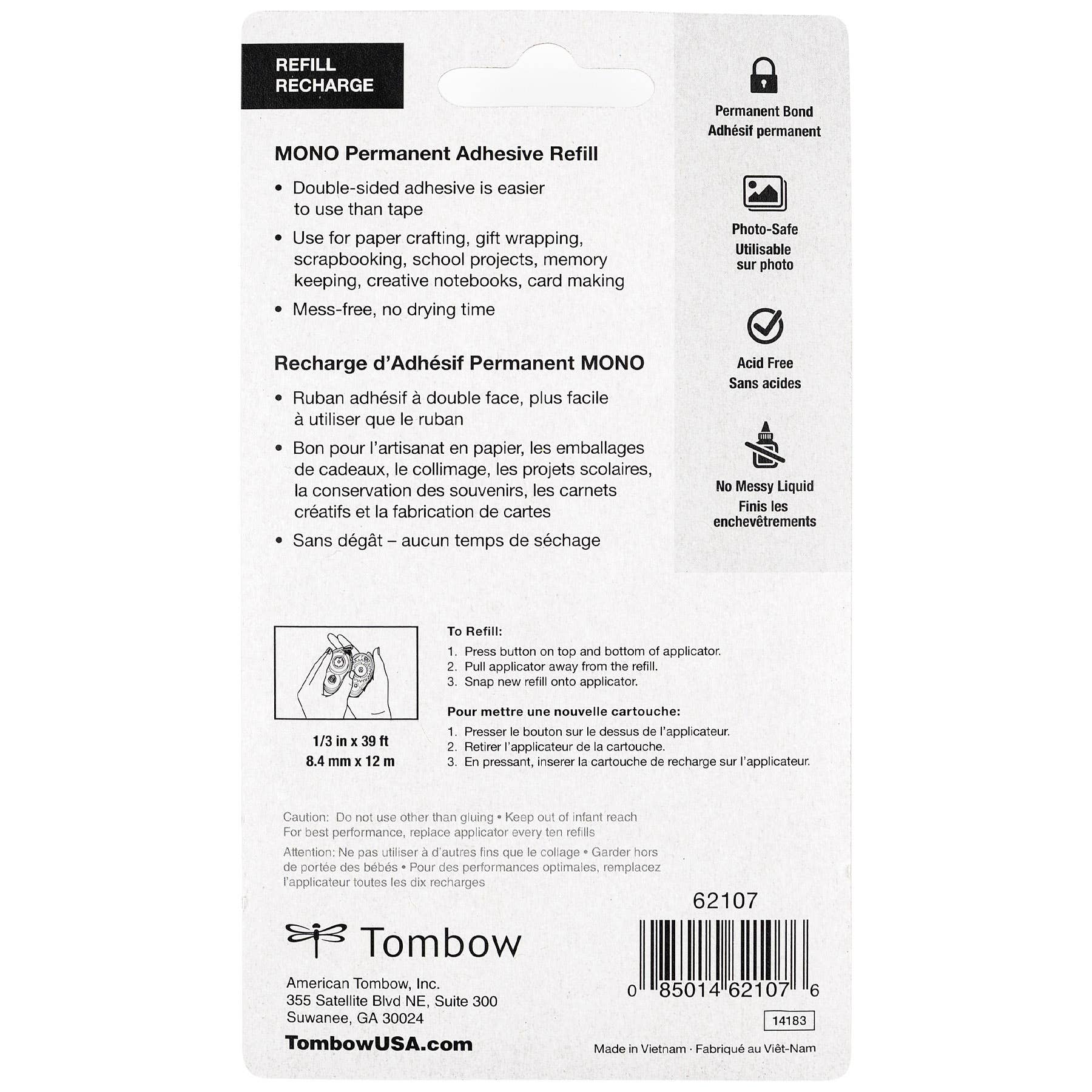 Tombow MONO Permanent Adhesive Refill