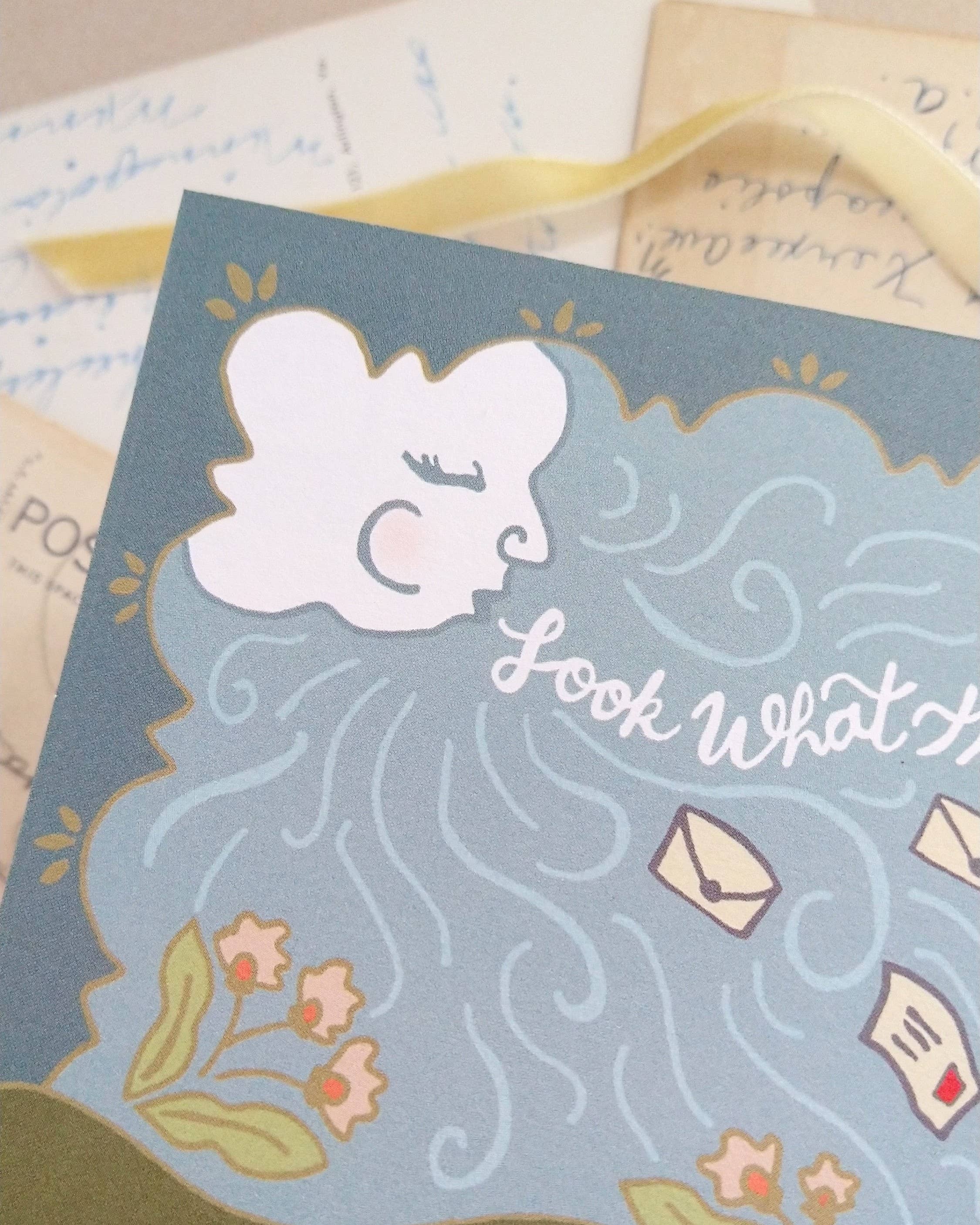 Look What The Wind Blew In Postcard