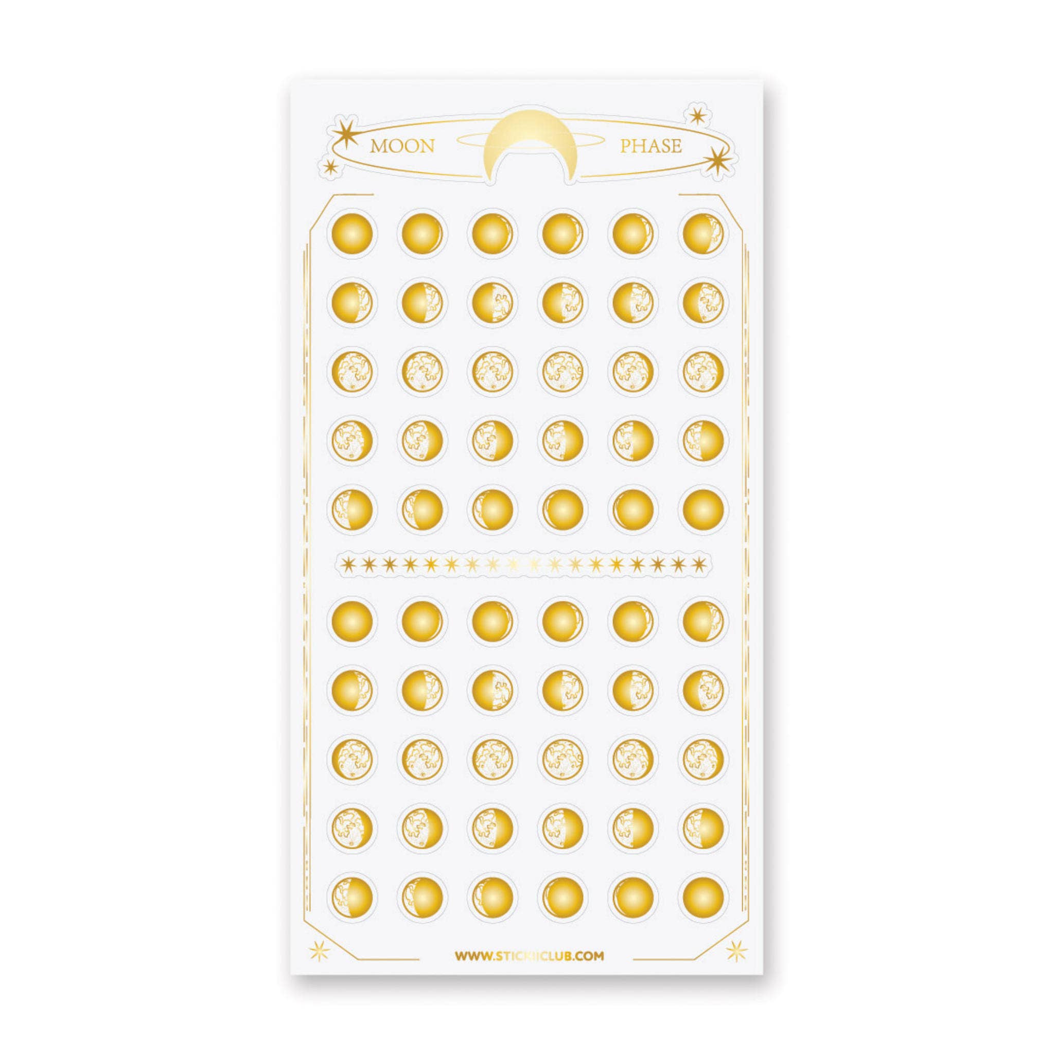 Golden Moon Phases Sticker Sheet