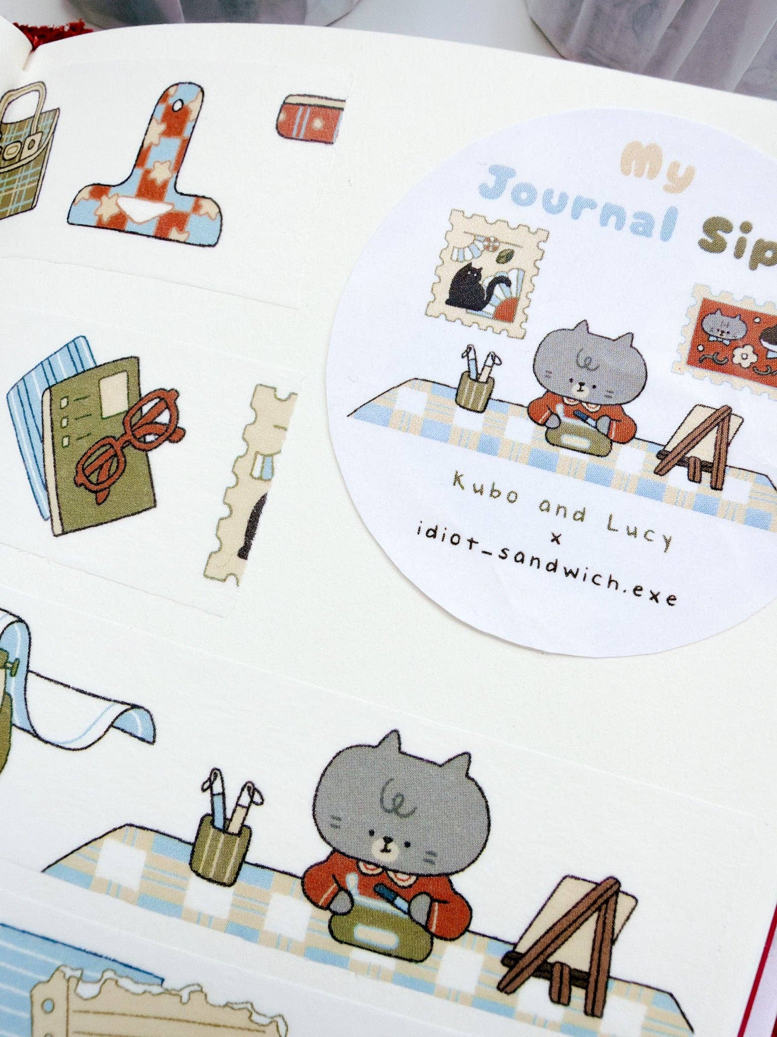 My Journal Sips V.3 (Stationery) Washi Tape | Kuboandlucy x Idiot Sandwich