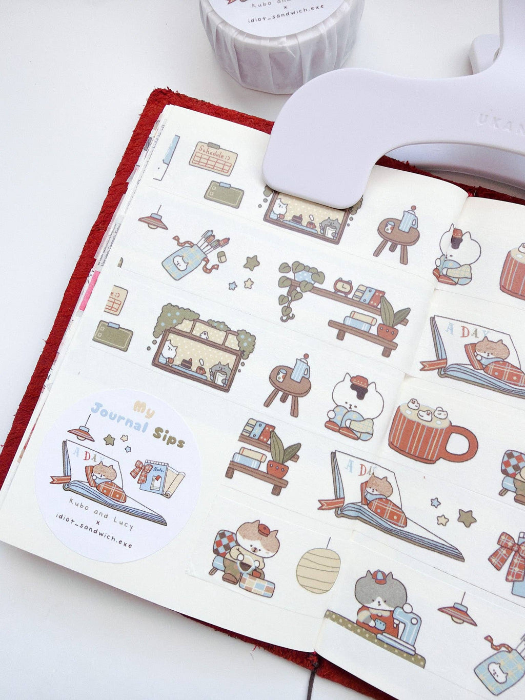 My Journal Sips V.1 (Cafe Journaling) Washi Tape | Kuboandlucy x Idiot Sandwich