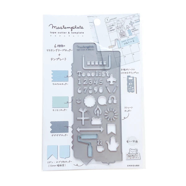 Kutsuwa Mastemplate "Schedule" Tape Cutter + Drawing Template