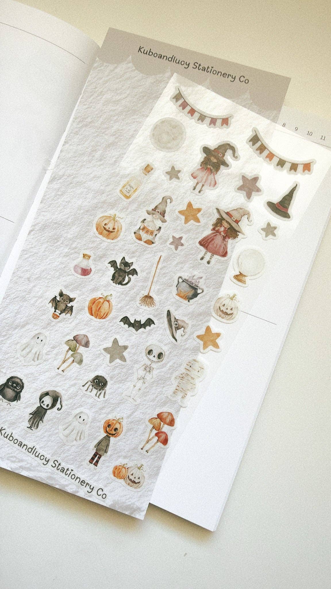 Spooky Halloween Sticker Sheet | Kuboandlucy Stationery Co
