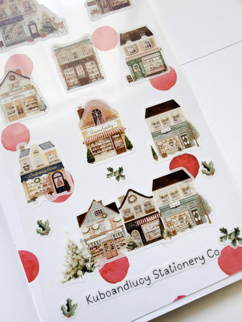 Christmas Village Sticker Sheet | Kuboandlucy