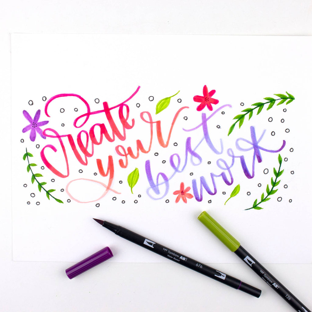 Tombow Dual Brush Pen Art Markers, Lettering Favorites, Bonus Pack