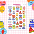 Fresh Fruit Labels • Scraps & Snippings Sticker Sheet