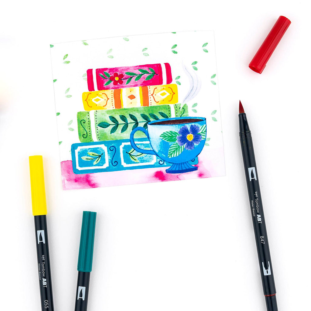 TombowDual Brush Pen Art Markers: Primary - 10-Pack
