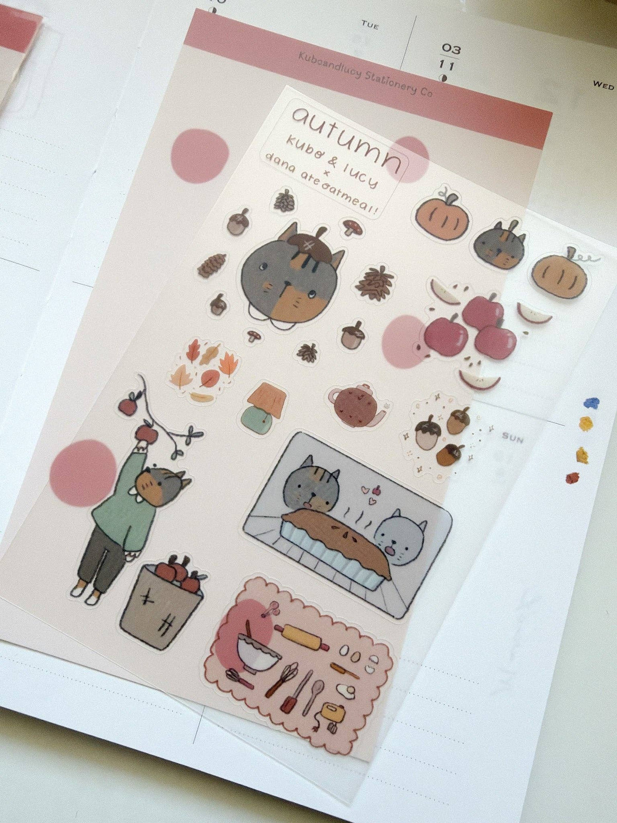 Four Seasons Sticker Sheet | Kuboandlucy x Dana Ate Oatmeal