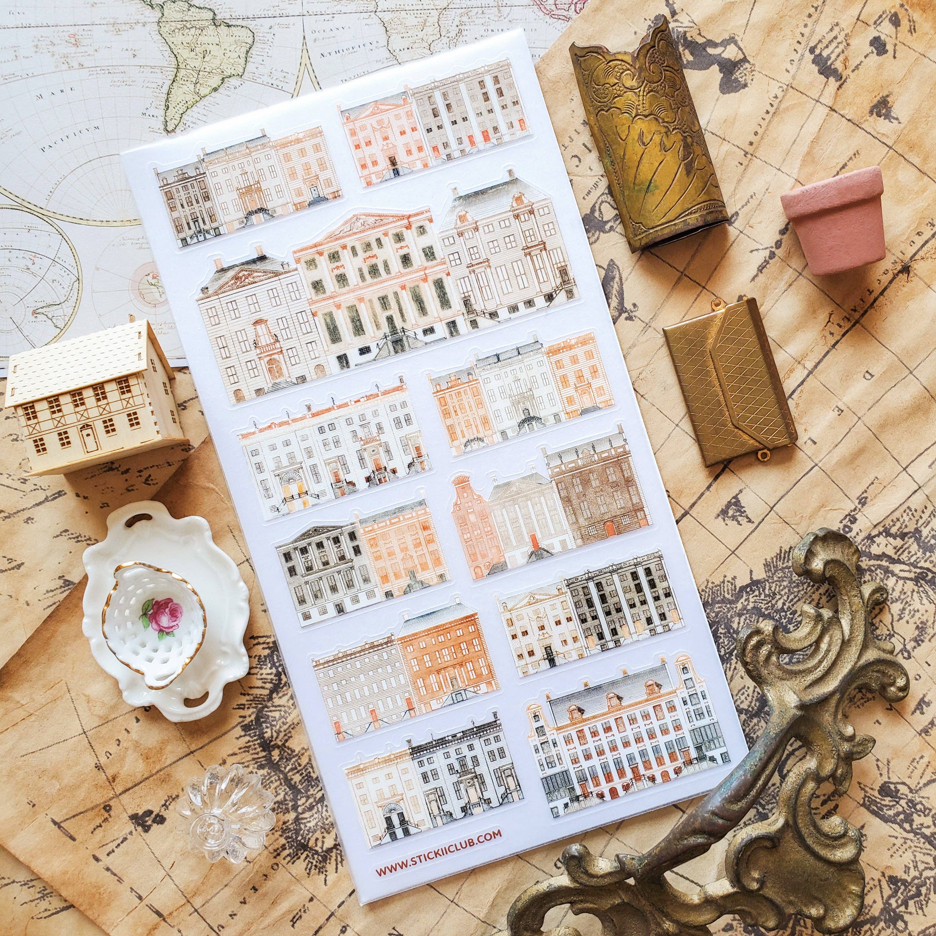 Vintage City Tour Sticker Sheet