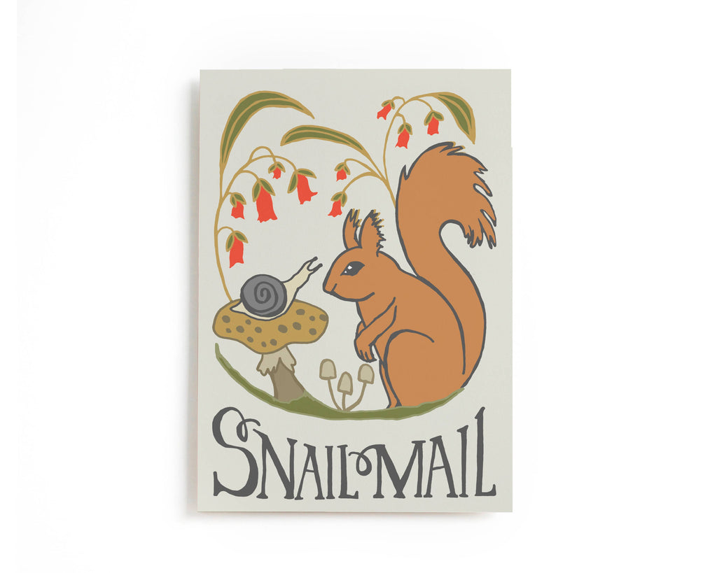 Snail Mail Forest Animal Postcard