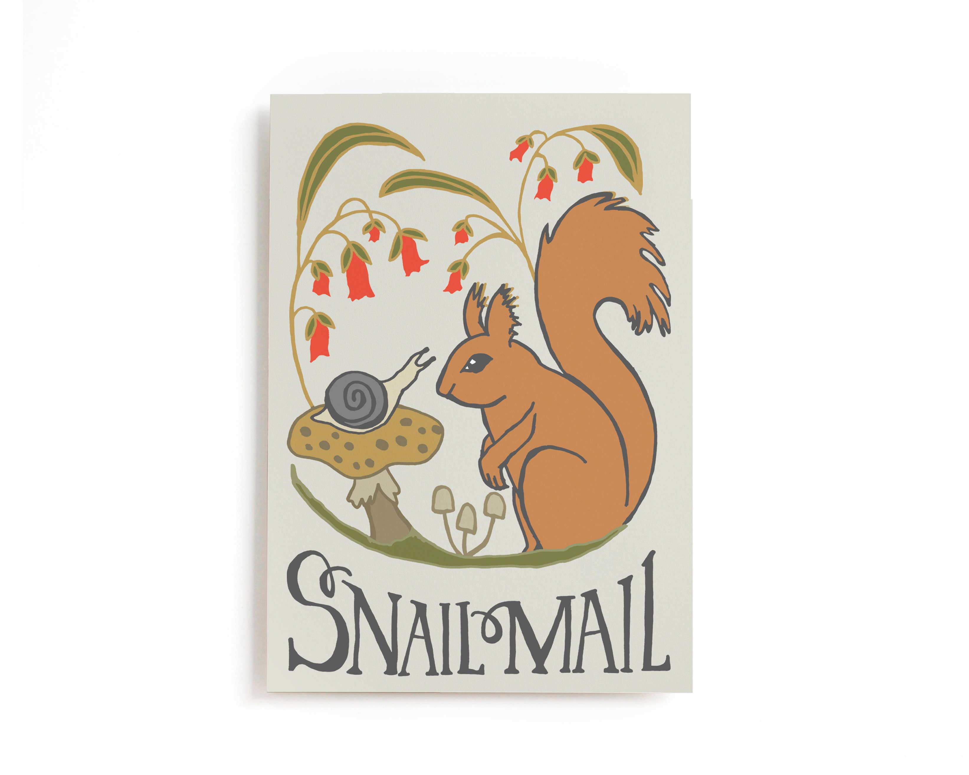 Snail Mail Forest Animal Postcard