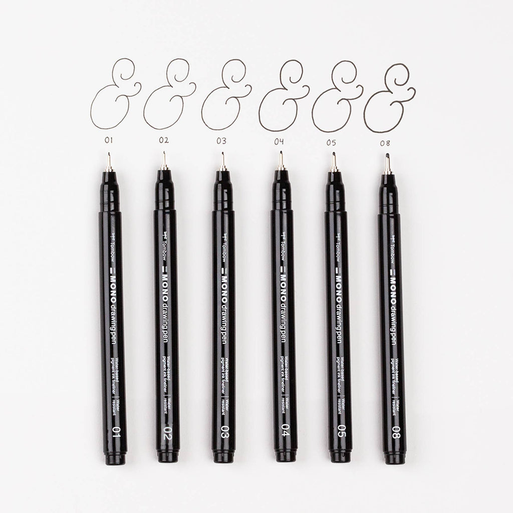 Tombow MONO Drawing Pens - 6-Pack