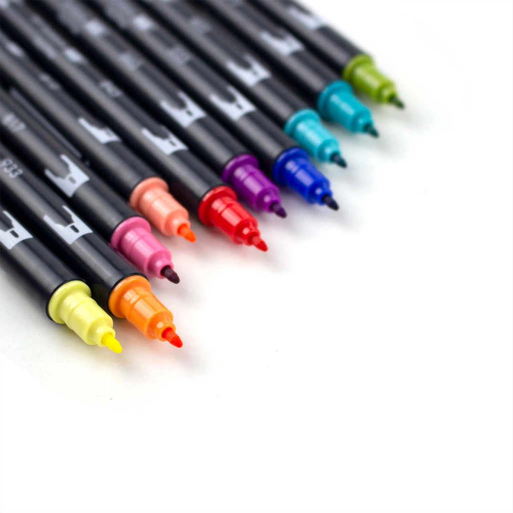 Tombow Dual Brush Pen Art Markers: Retro - 10-Pack