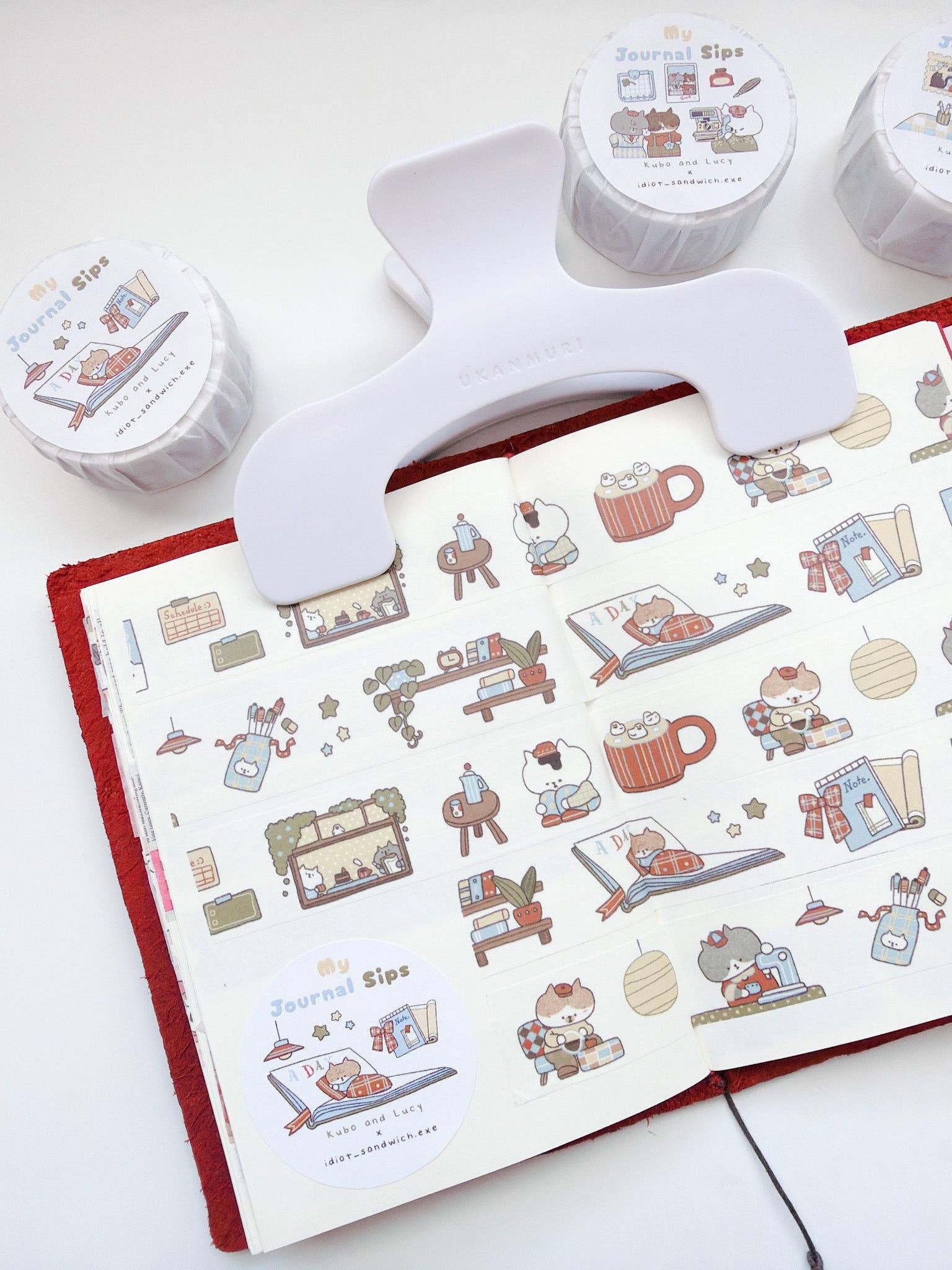 My Journal Sips V.1 (Cafe Journaling) Washi Tape | Kuboandlucy x Idiot Sandwich