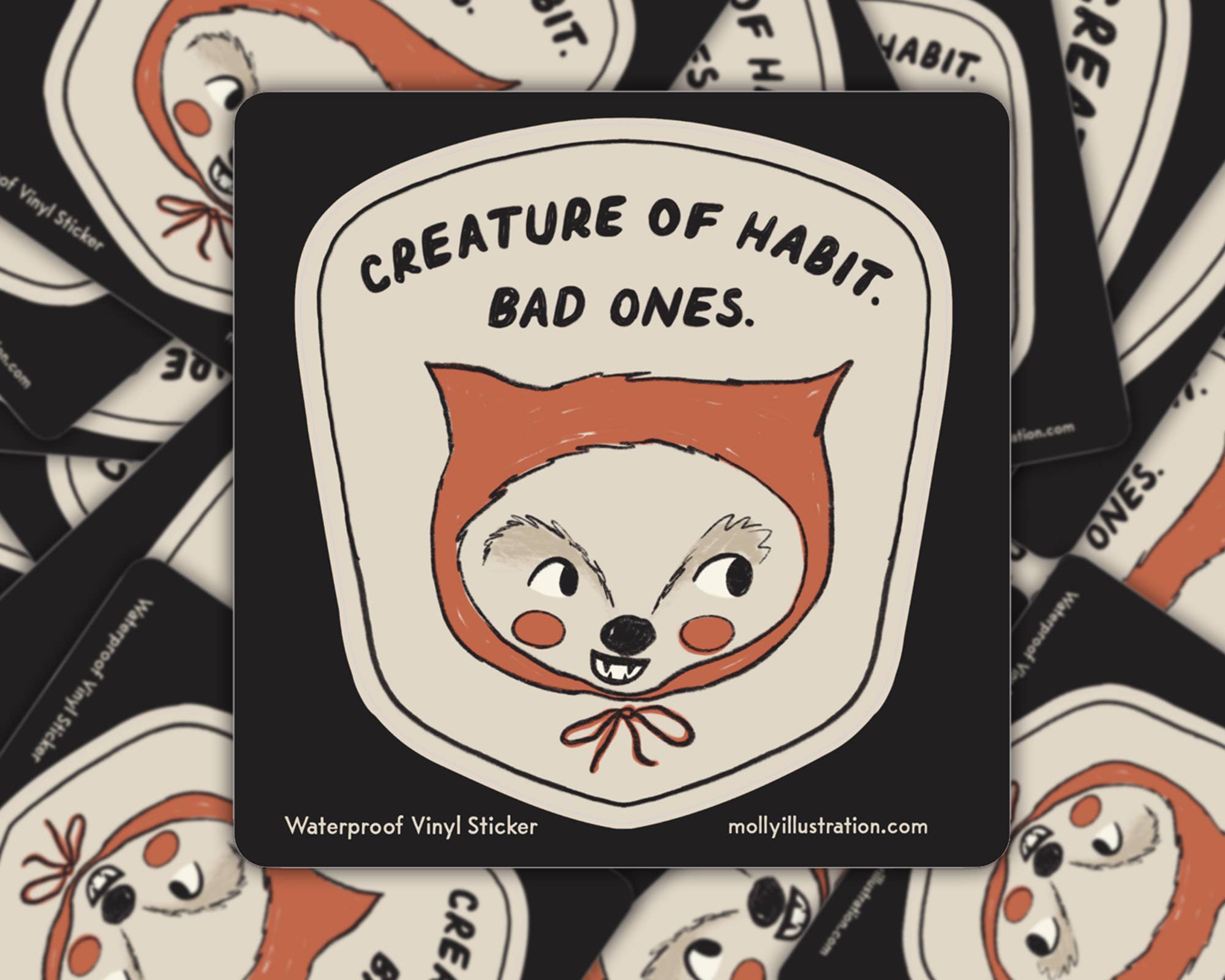 Creature of Habit Waterproof Vinyl Sticker