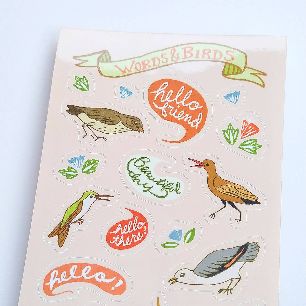 Words & Birds Sticker Sheet
