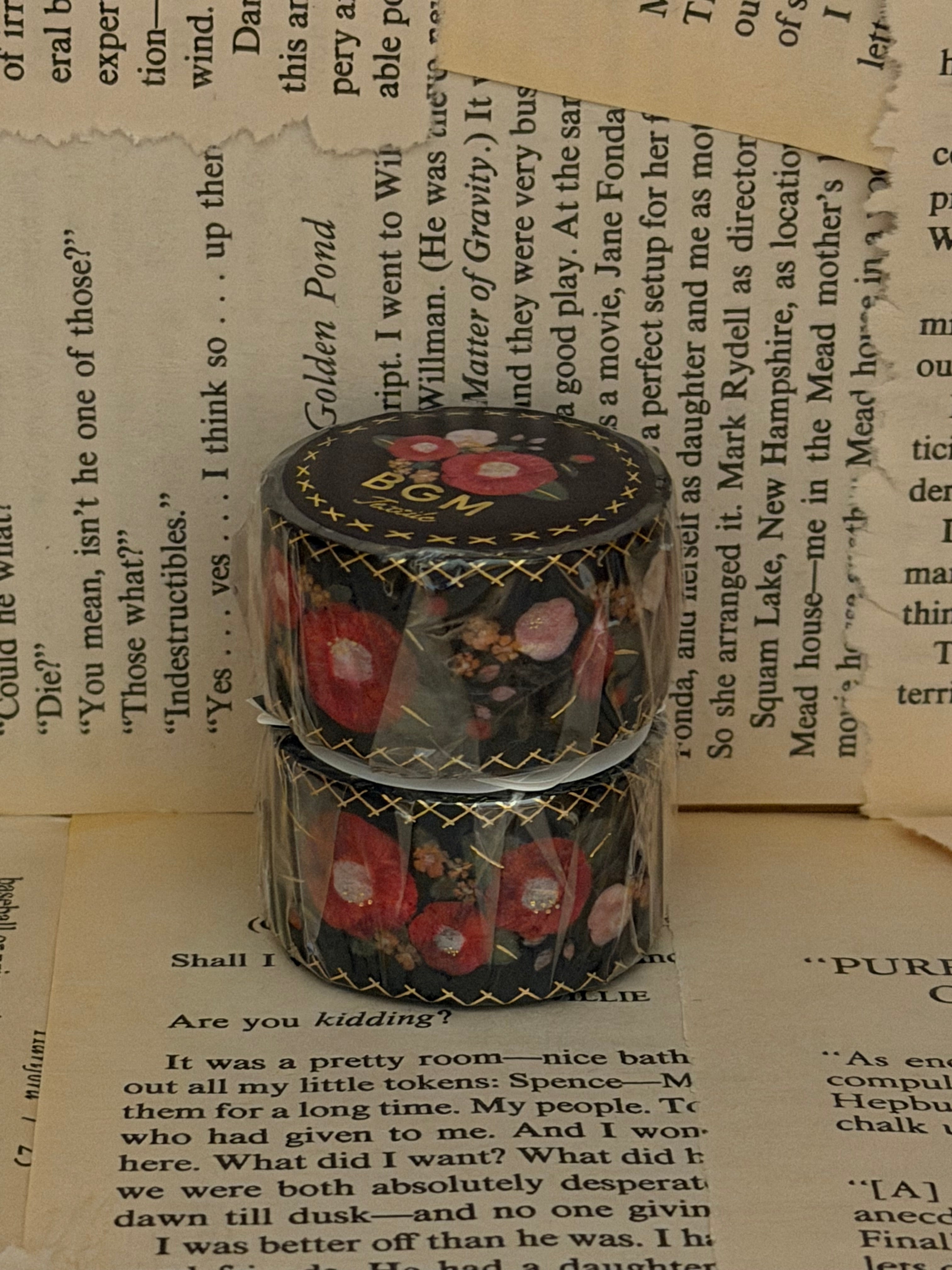 BGM Embroidery Ribbon Camellia Washi Tape