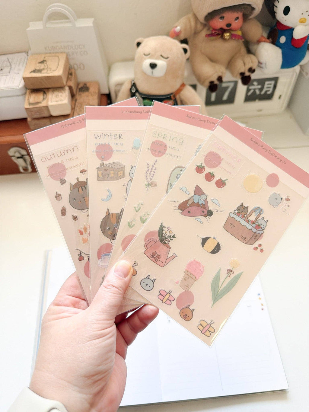 Four Seasons Sticker Sheet | Kuboandlucy x Dana Ate Oatmeal