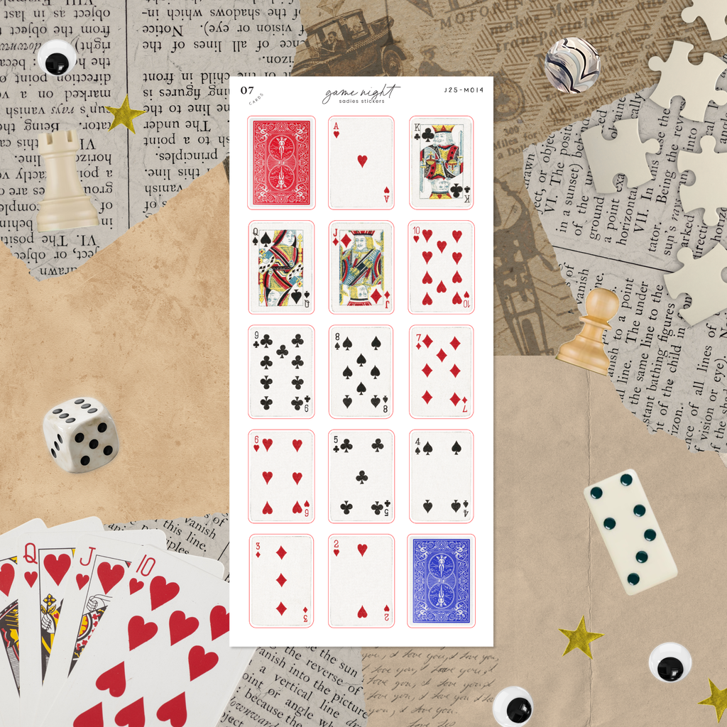 Playing Cards • Game Night Sticker Sheet