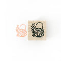 Mushroom and Fern Rubber Stamp