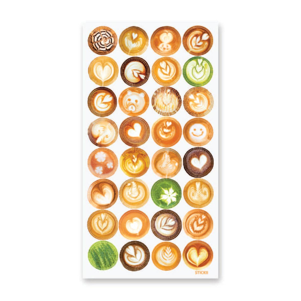 Coffee Foam Art Sticker Sheet