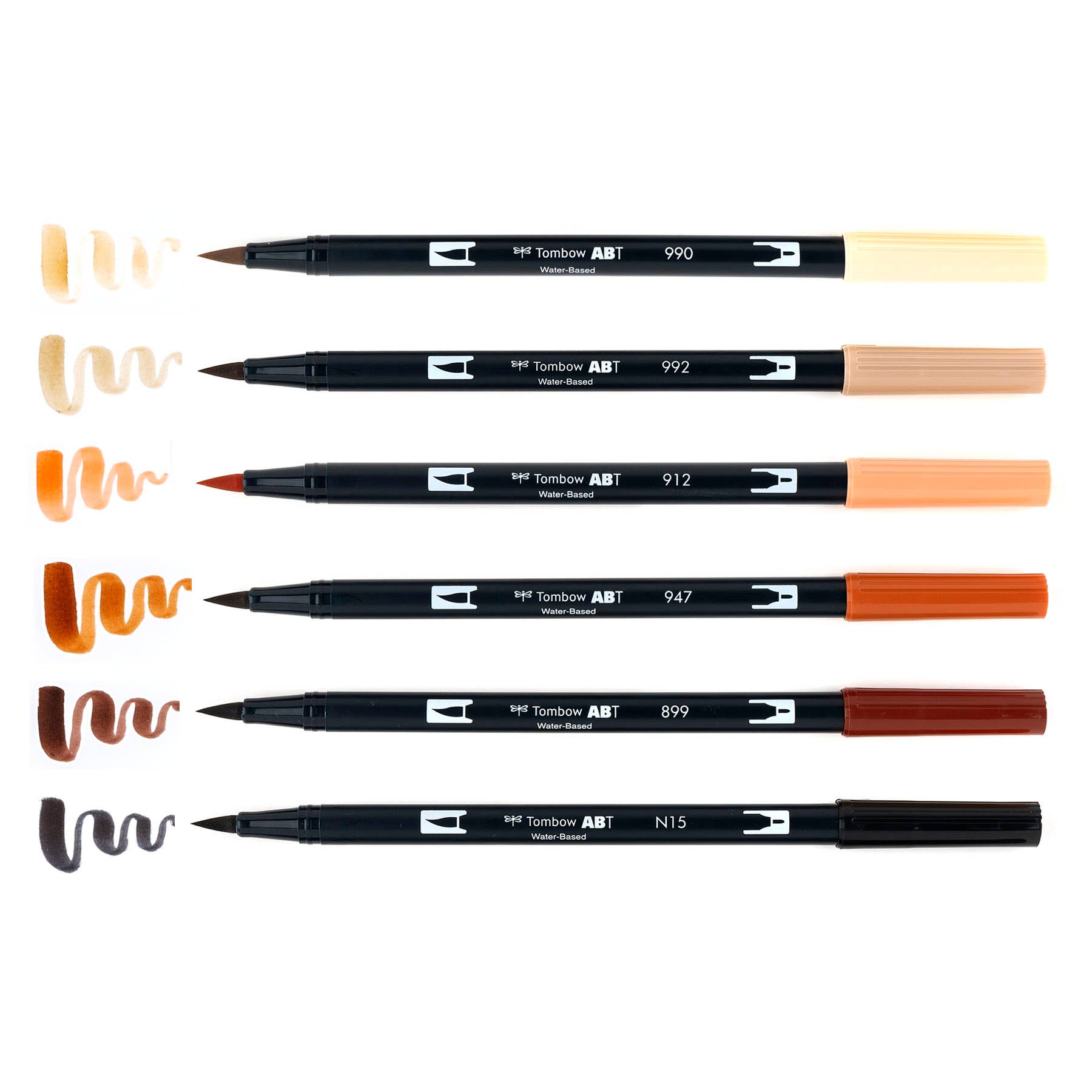 Tombow Dual Brush Pen Art Markers, Portrait, 6-Pack