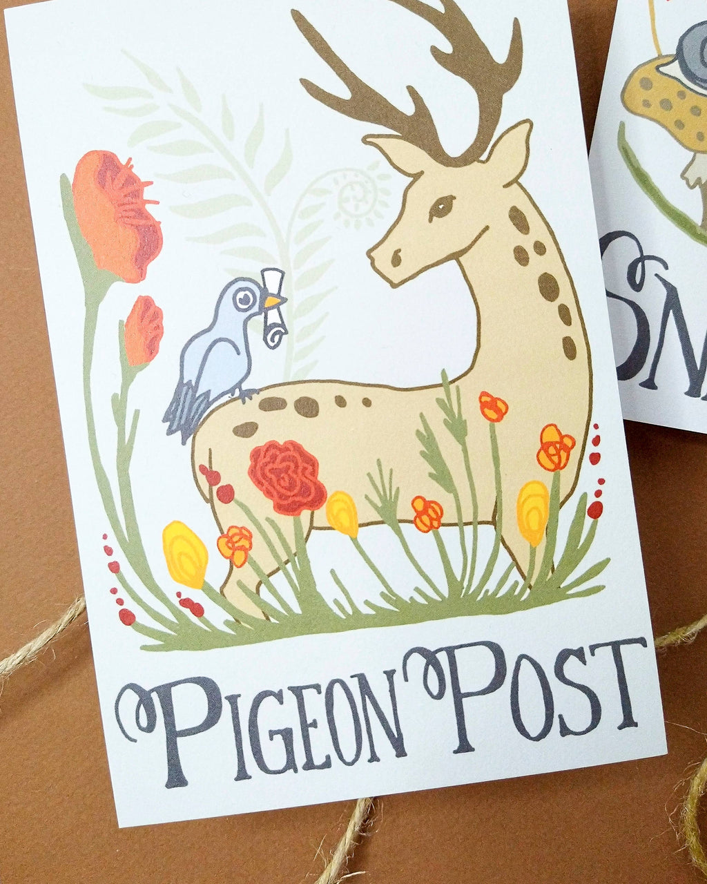 Pigeon Post Forest Animal Postcard