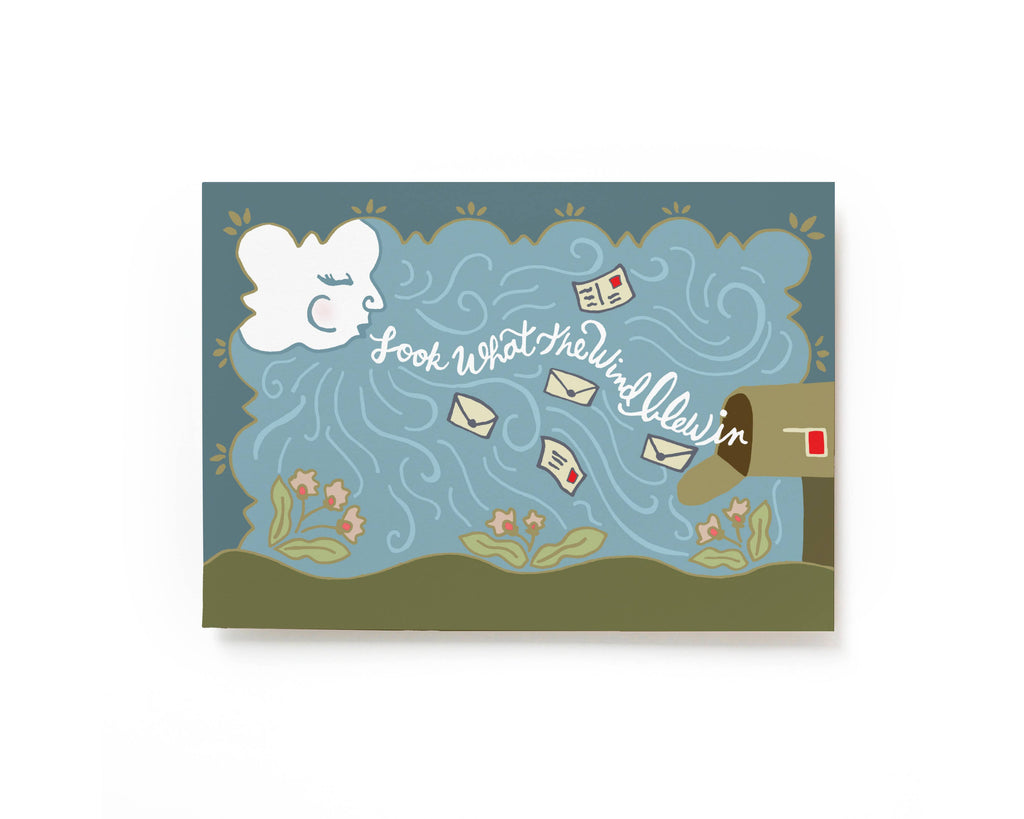 Look What The Wind Blew In Postcard