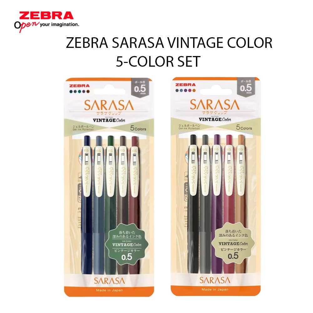 Zebra Gel Pen Sarasa Vintage Color Set