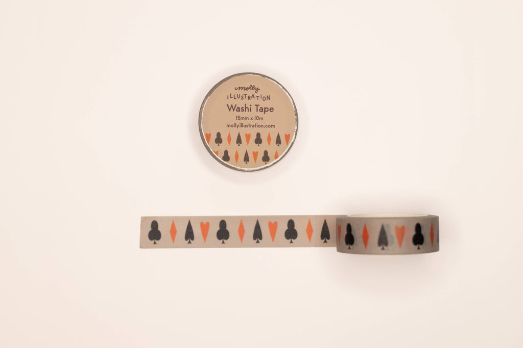 Card Suits Decorative Washi Tape
