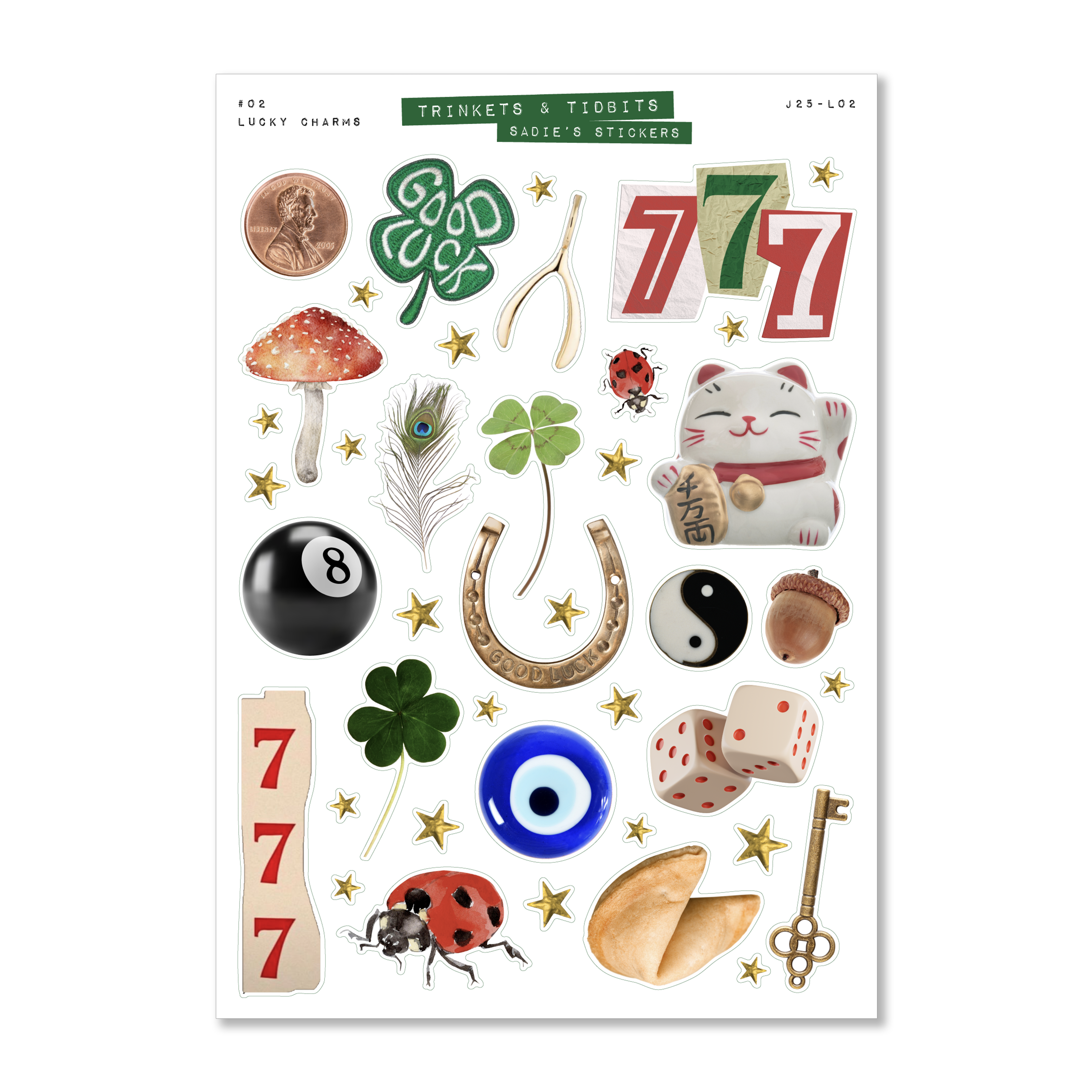 Lucky Charms • Trinkets & Tidbits Deco Sticker Sheet
