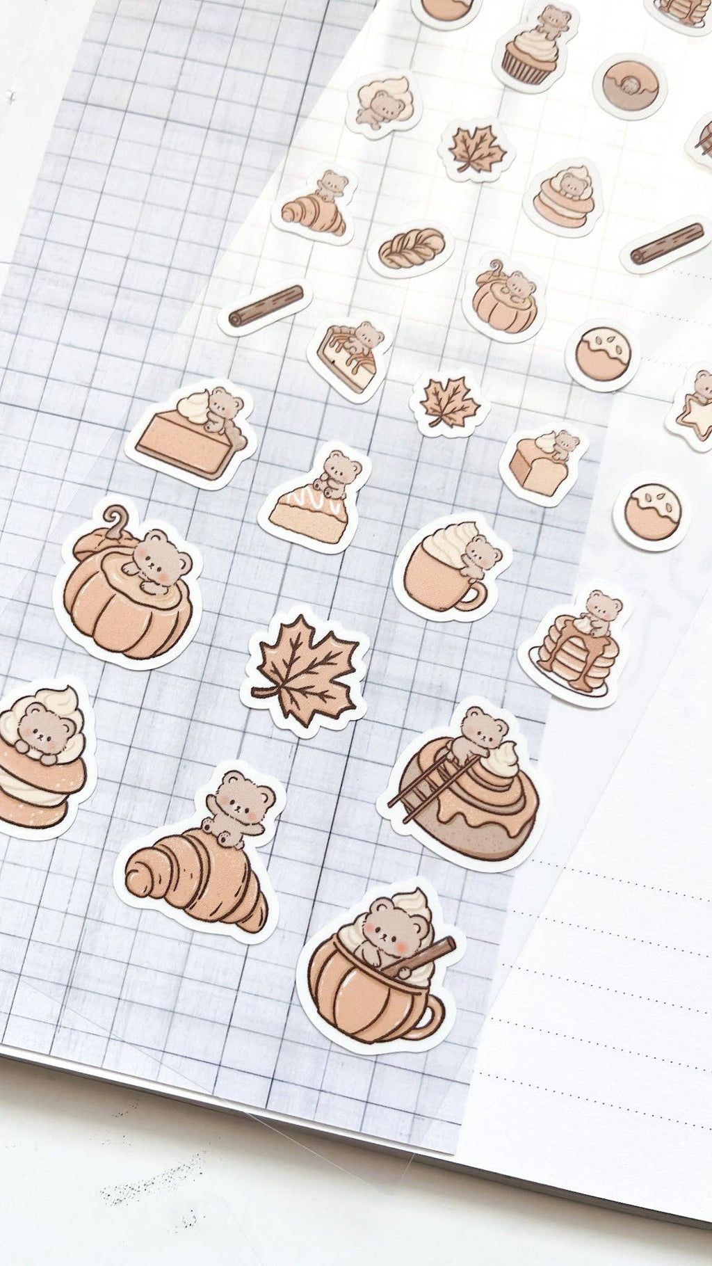 Pumpkin Spice Kuma Sticker Sheet | Kuboandlucy