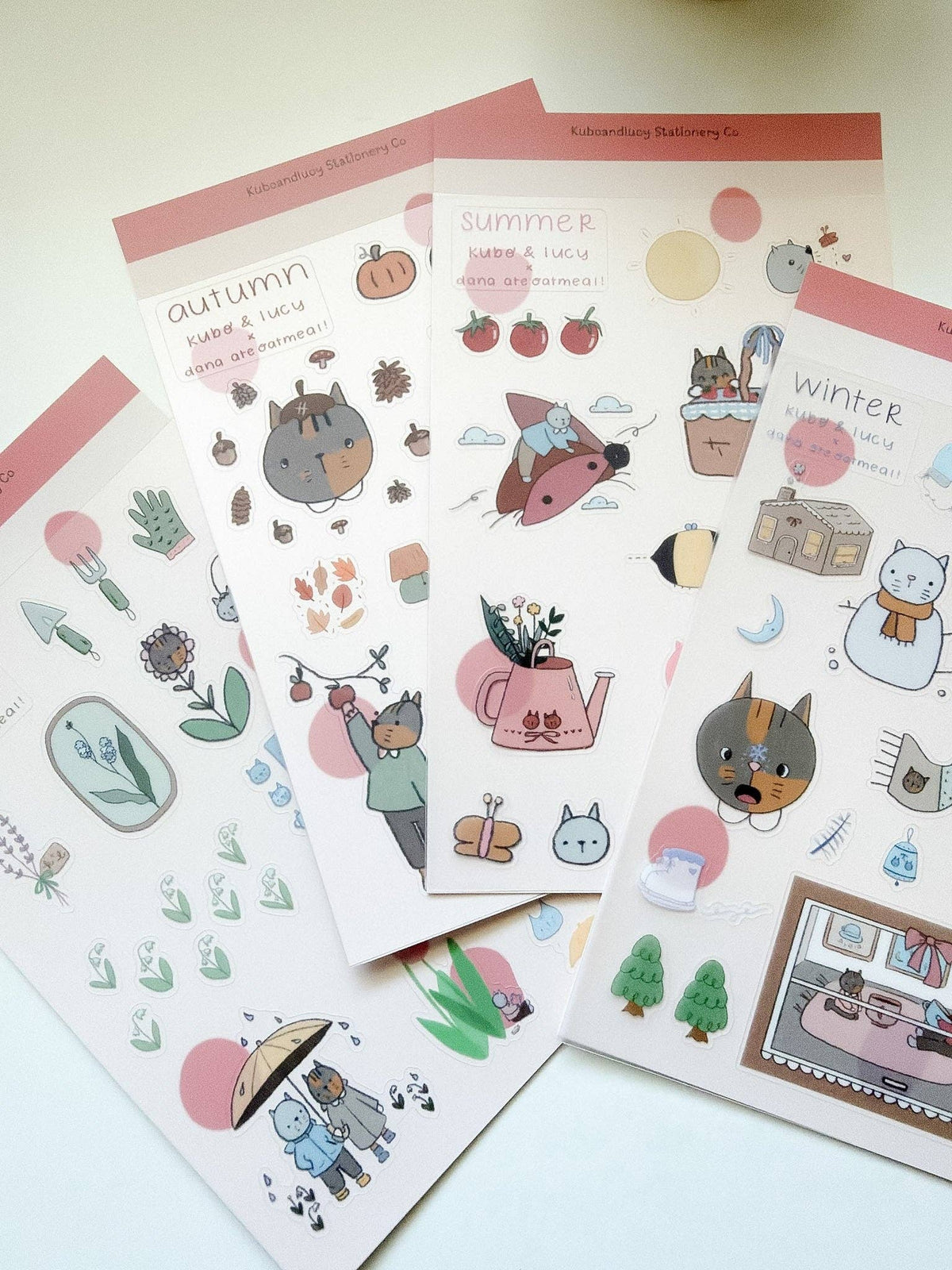 Four Seasons Sticker Sheet | Kuboandlucy x Dana Ate Oatmeal