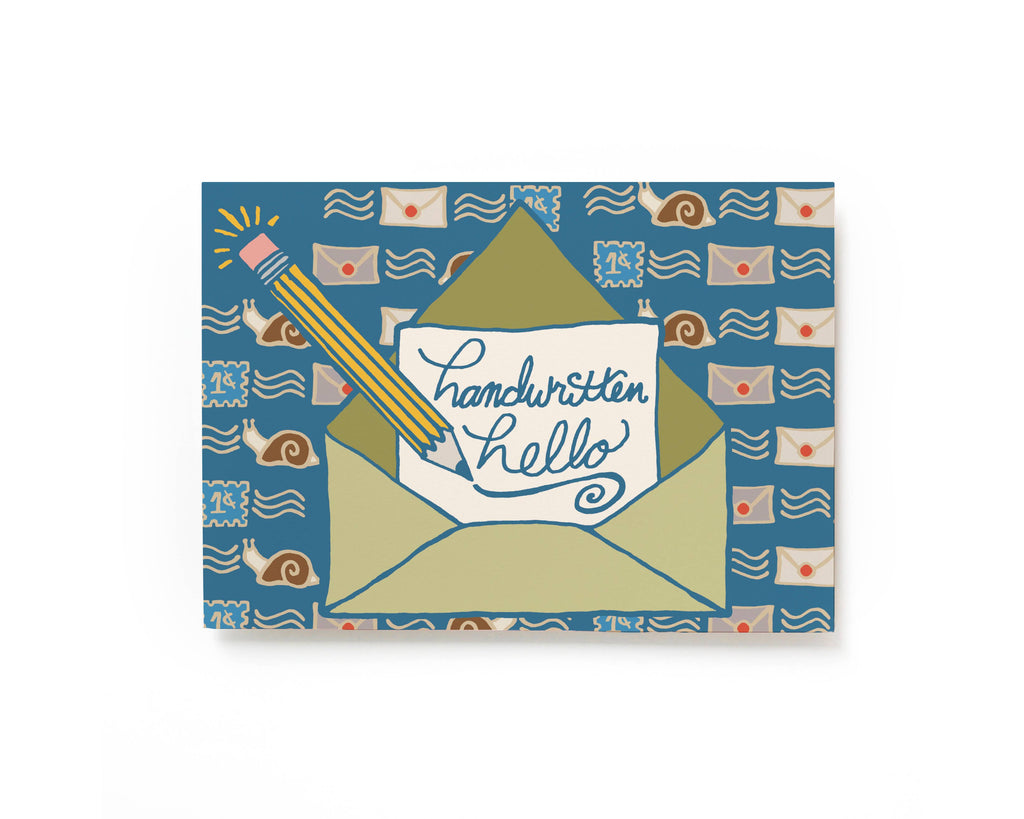 Handwritten Hello Postcard