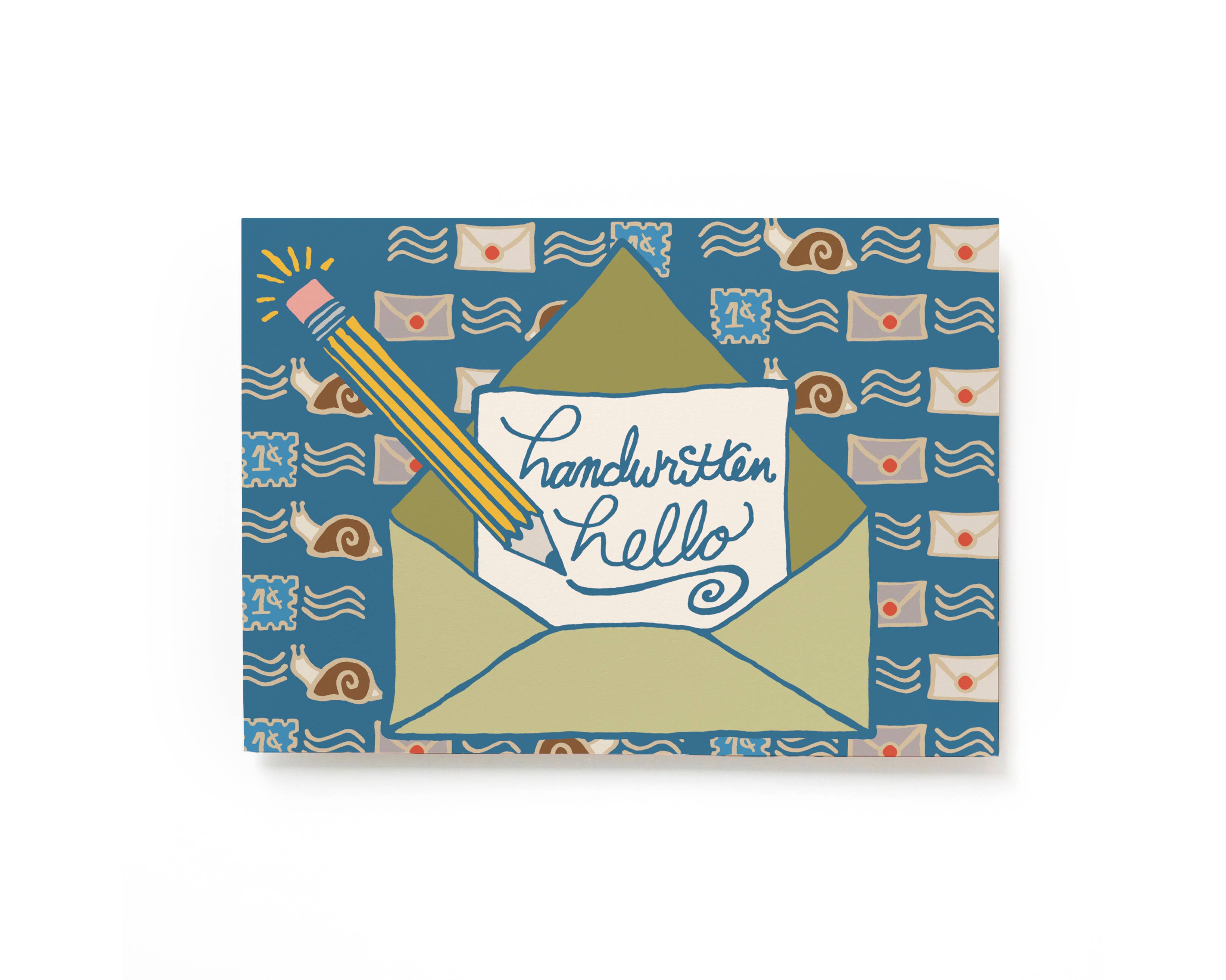 Handwritten Hello Postcard