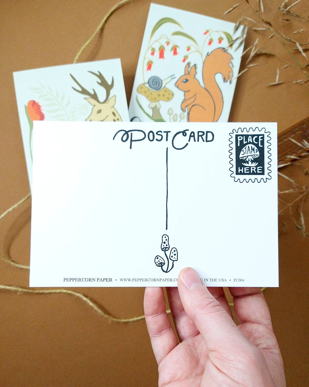 Pigeon Post Forest Animal Postcard