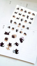 Luna The Black Cat Sticker Sheet | Kuboandlucy