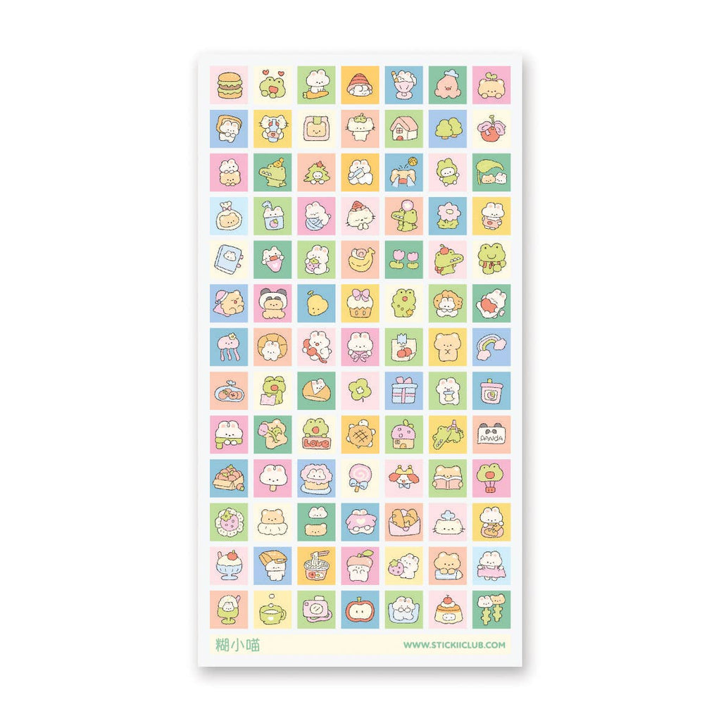 Kawaii Squared Sticker Sheet