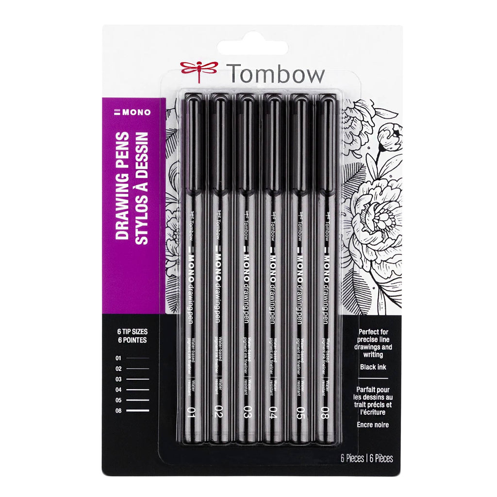 Tombow MONO Drawing Pens - 6-Pack