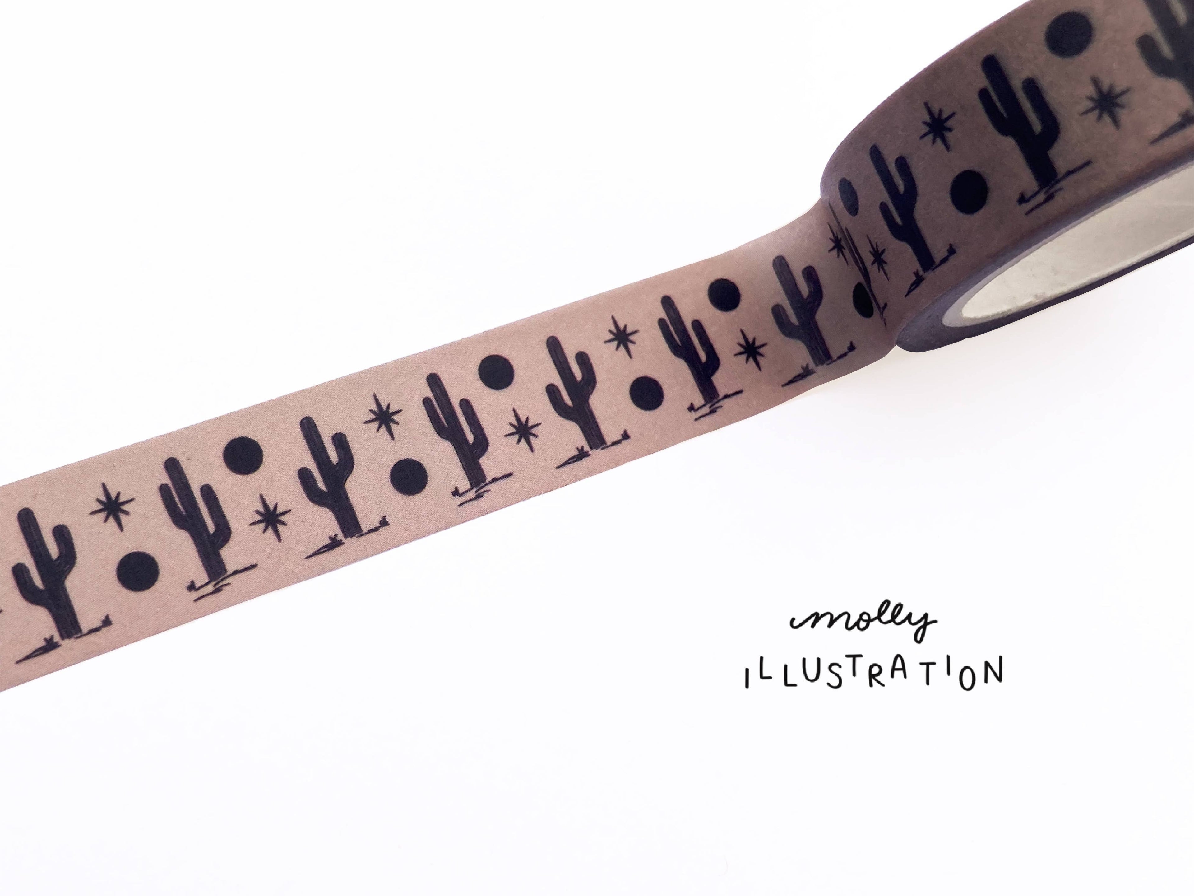 Western Desert Cactus Decorative Washi Tape