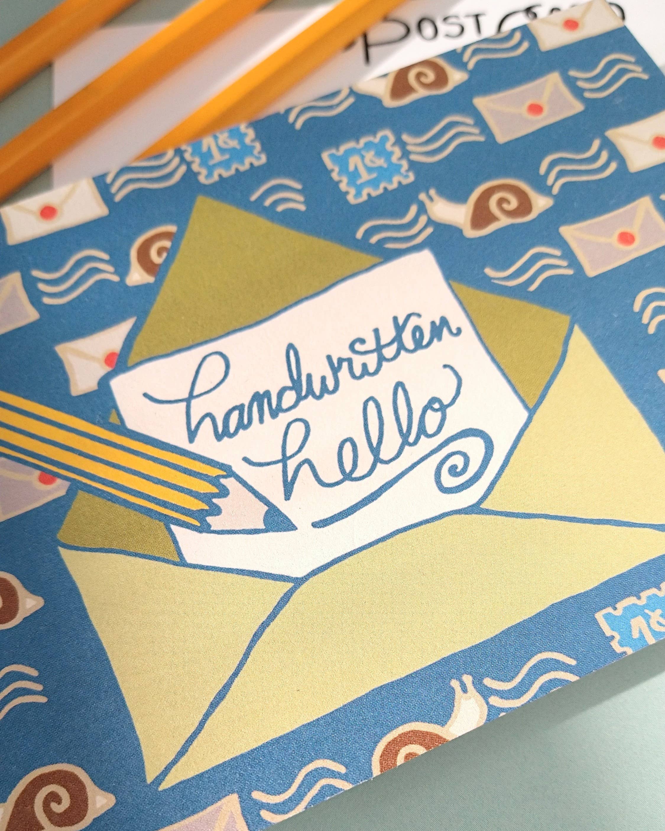 Handwritten Hello Postcard