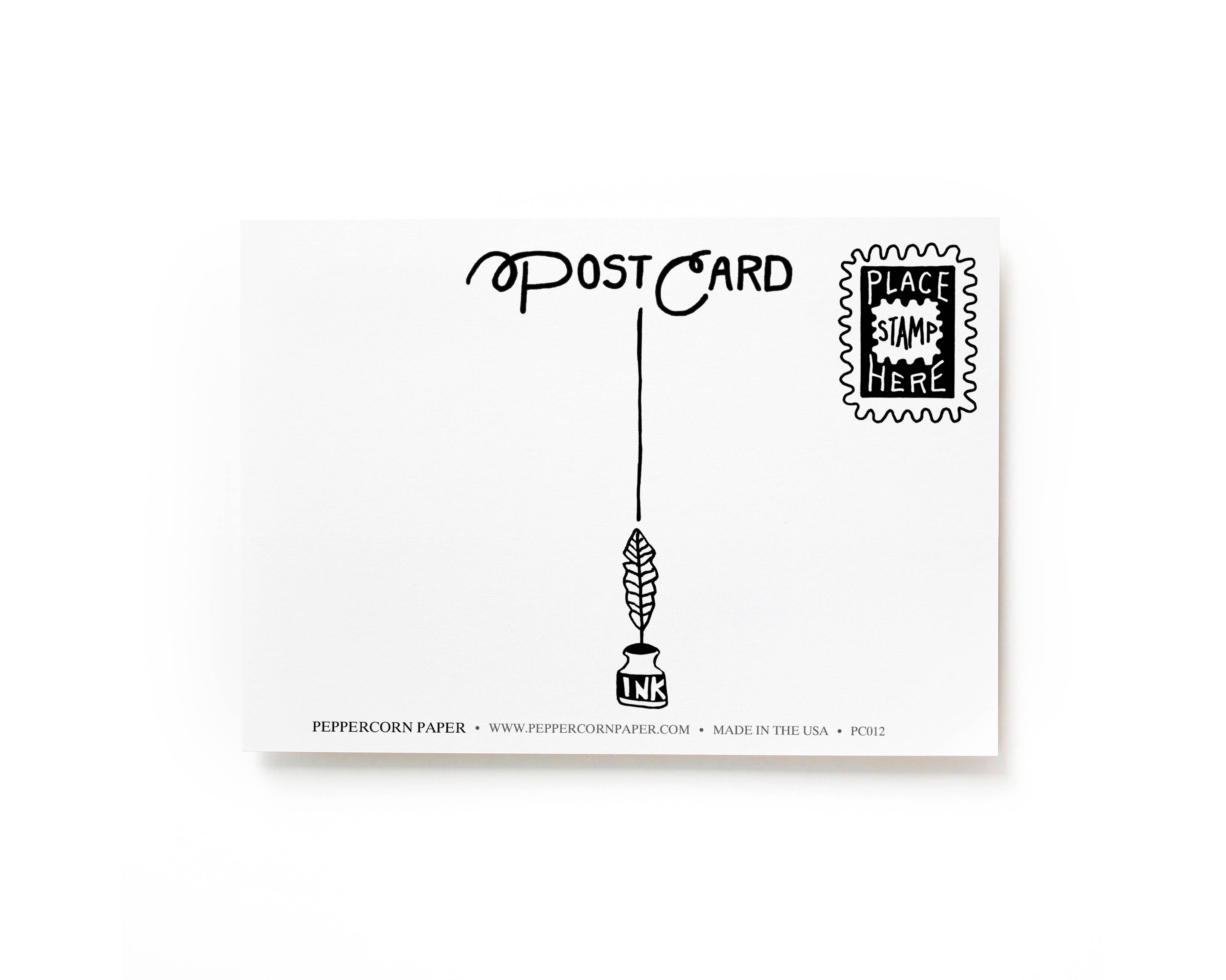 Handwritten Hello Postcard