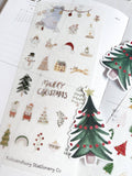 Christmas Elements Washi Sticker Sheet | Kuboandlucy