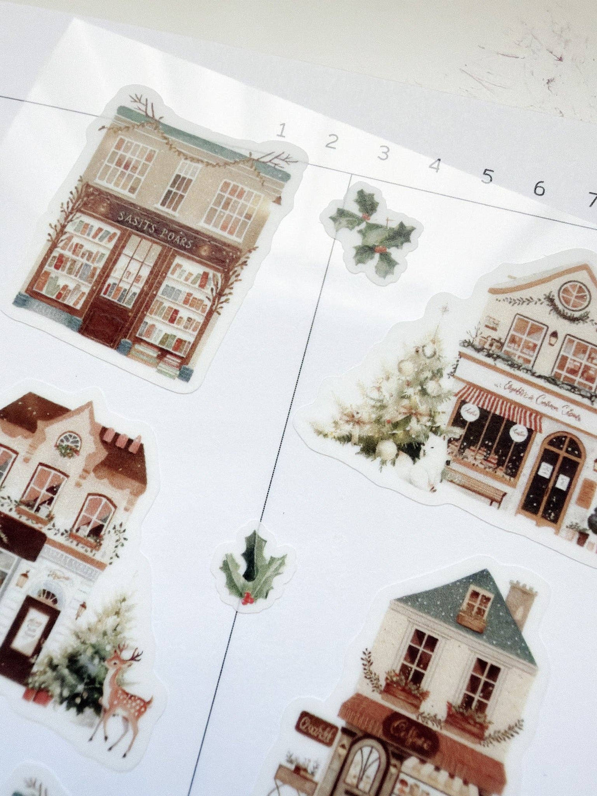 Christmas Village Sticker Sheet | Kuboandlucy