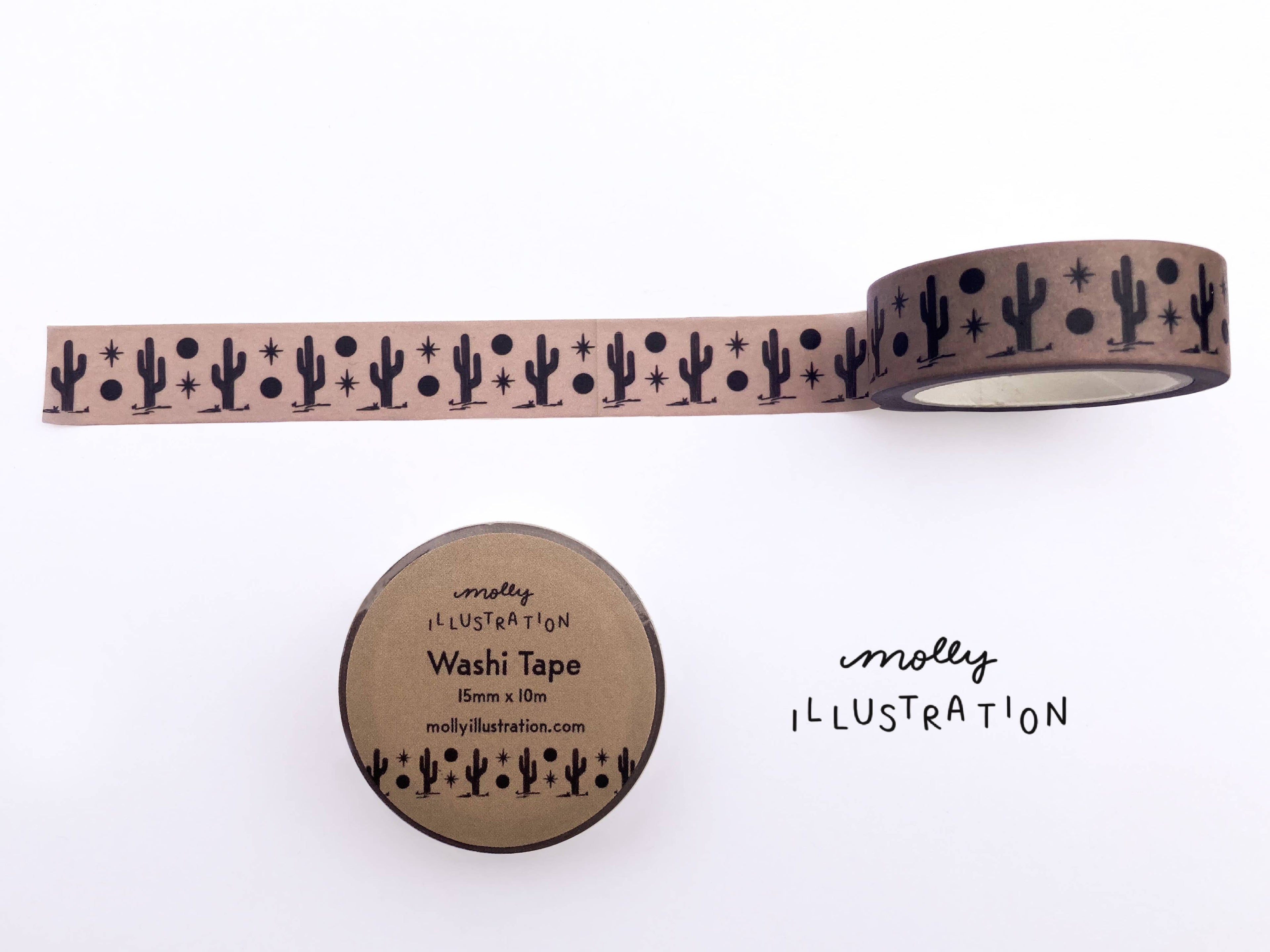 Western Desert Cactus Decorative Washi Tape