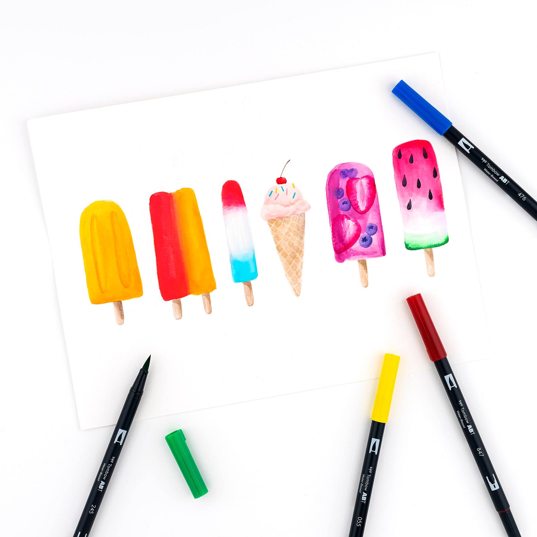 TombowDual Brush Pen Art Markers: Primary - 10-Pack