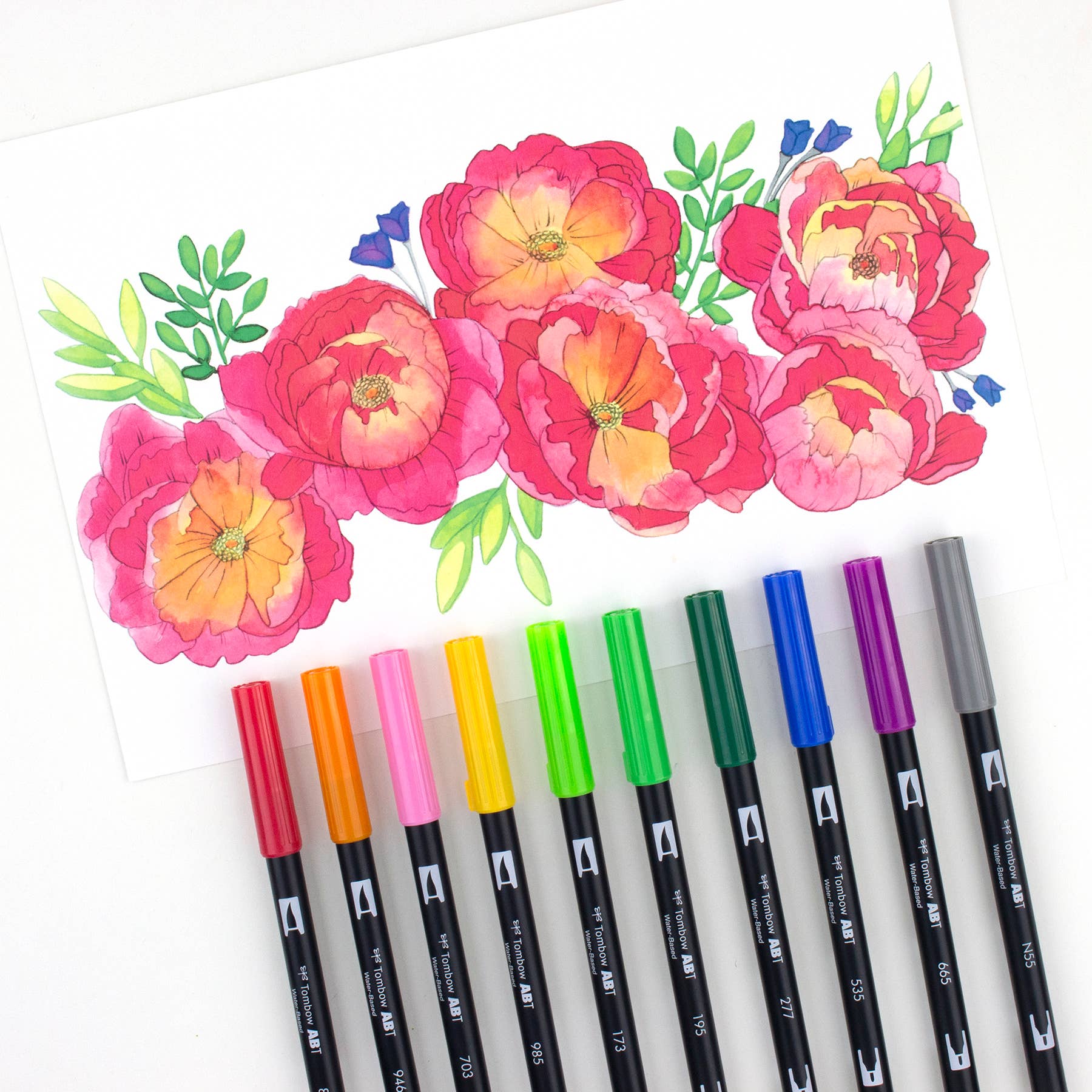 Tombow Dual Brush Pen Art Markers, Watercolor Favorites, Bonus Pack