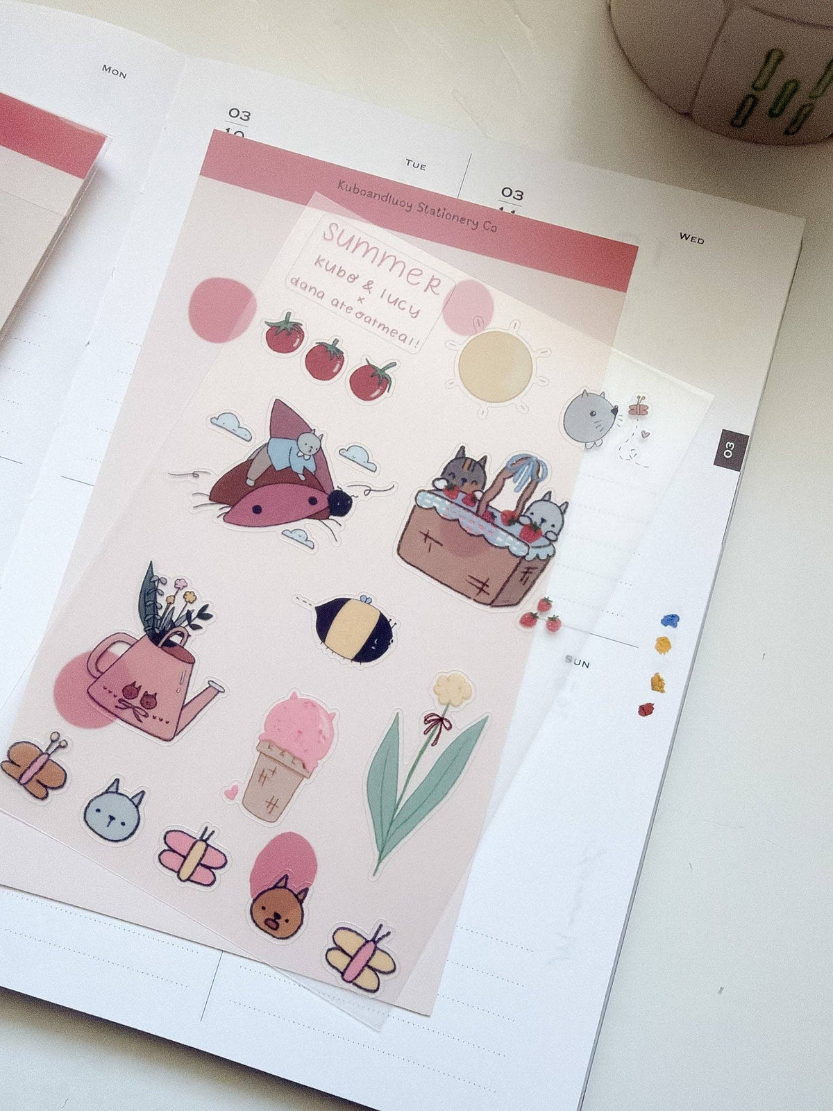 Four Seasons Sticker Sheet | Kuboandlucy x Dana Ate Oatmeal