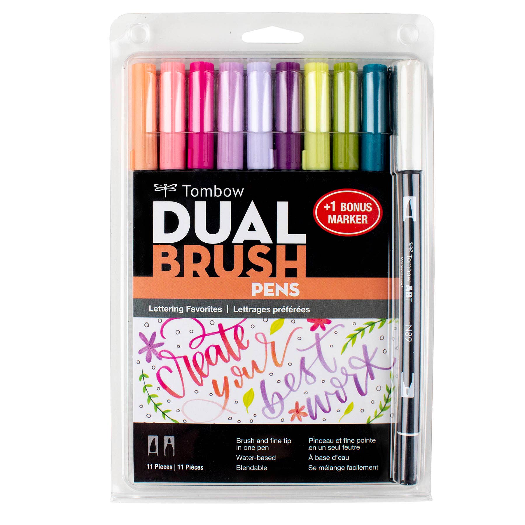 Tombow Dual Brush Pen Art Markers, Lettering Favorites, Bonus Pack