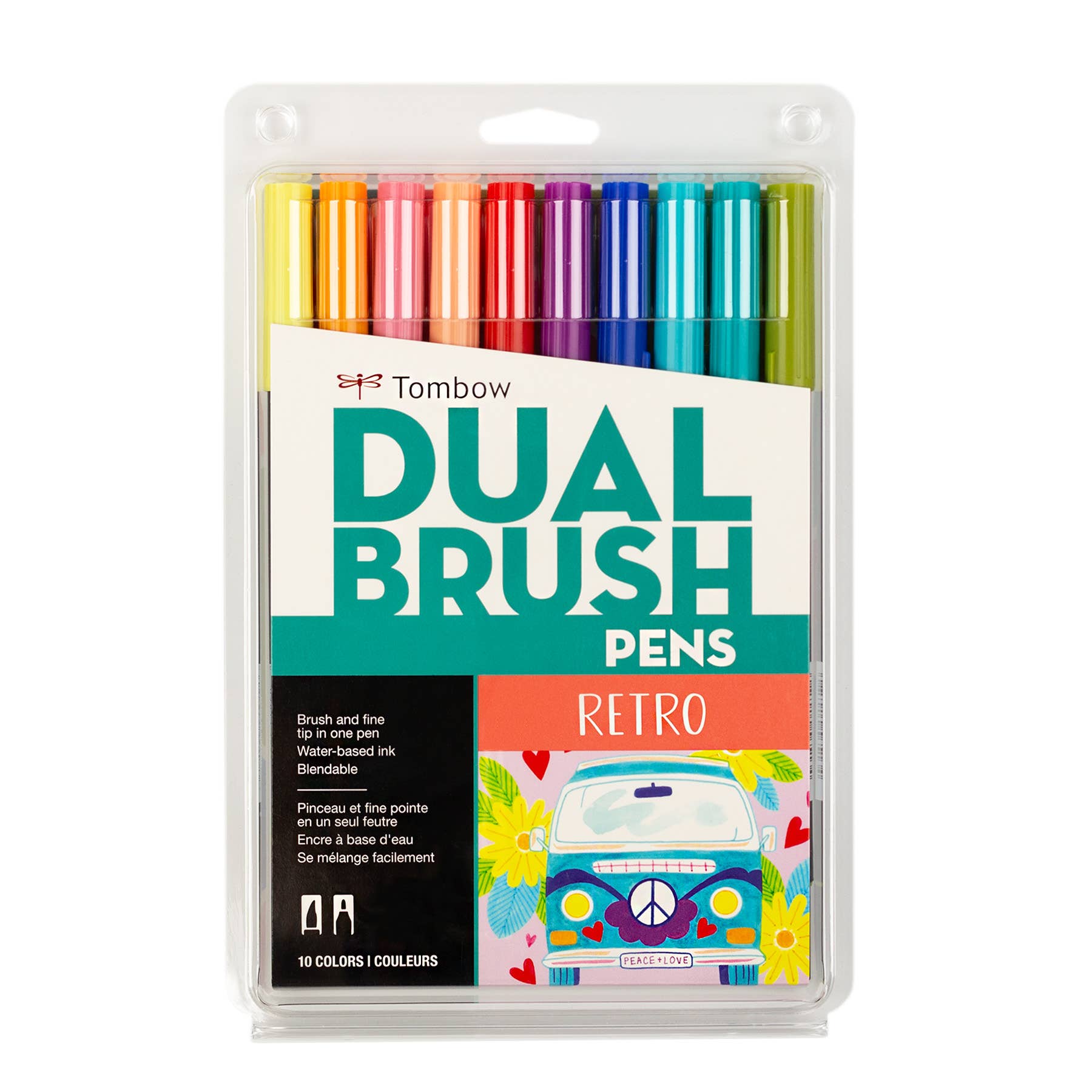 Tombow Dual Brush Pen Art Markers: Retro - 10-Pack